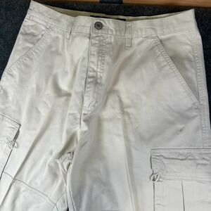 Vintage Southpole Cargo Pants Men 34x31 Beige Cotton Utility Pocket Straight Leg